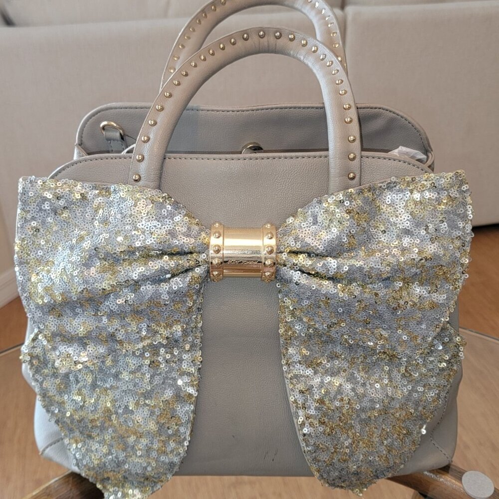 Betsy Johnson Silver/Grey/Gold Sparkle Sequins Handbag